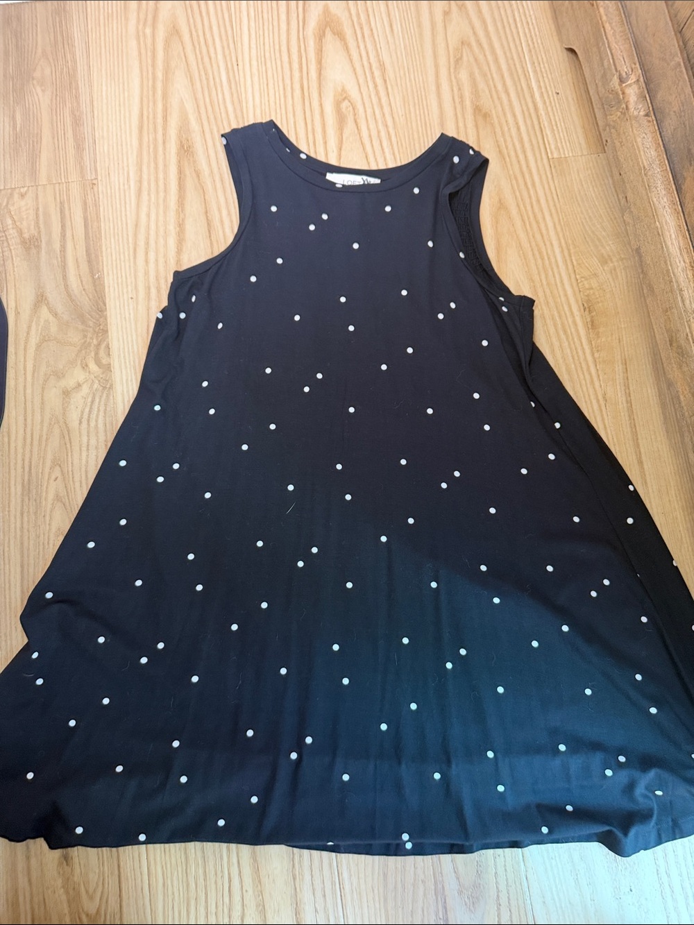 Black Polka Dot Swing Tank Dress by loft size small brand new with tags